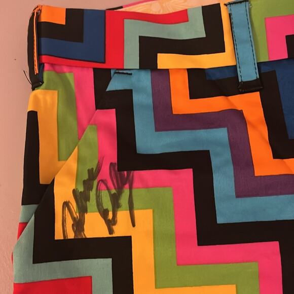 Loudmouth Golf Shorts Men’s 32x10 Multicolored Geometric Op Art Preppy Chino - Picture 10 of 10